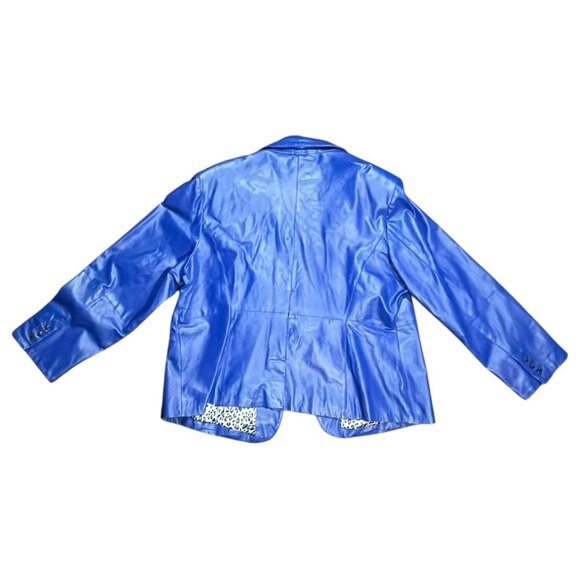 Guillaume Genuine Lined Purple Leather Jacket Sz 2xl - Picture 2 of 11